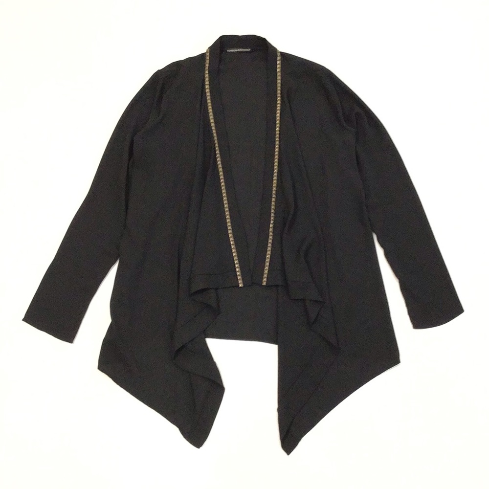 Foreign Exchange Black Cascade Cardigan